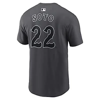 T-shirt Nike Juan Soto anthracite New York Mets City Connect pour homme, avec nom et numéro
