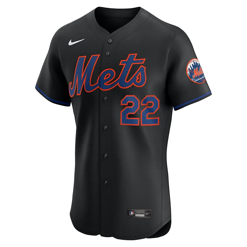 Men's Nike Juan Soto Black New York Mets Alternate Elite Jersey