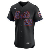 Men's Nike Juan Soto Black New York Mets Alternate Elite Jersey