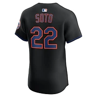 Men's Nike Juan Soto Black New York Mets Alternate Elite Jersey