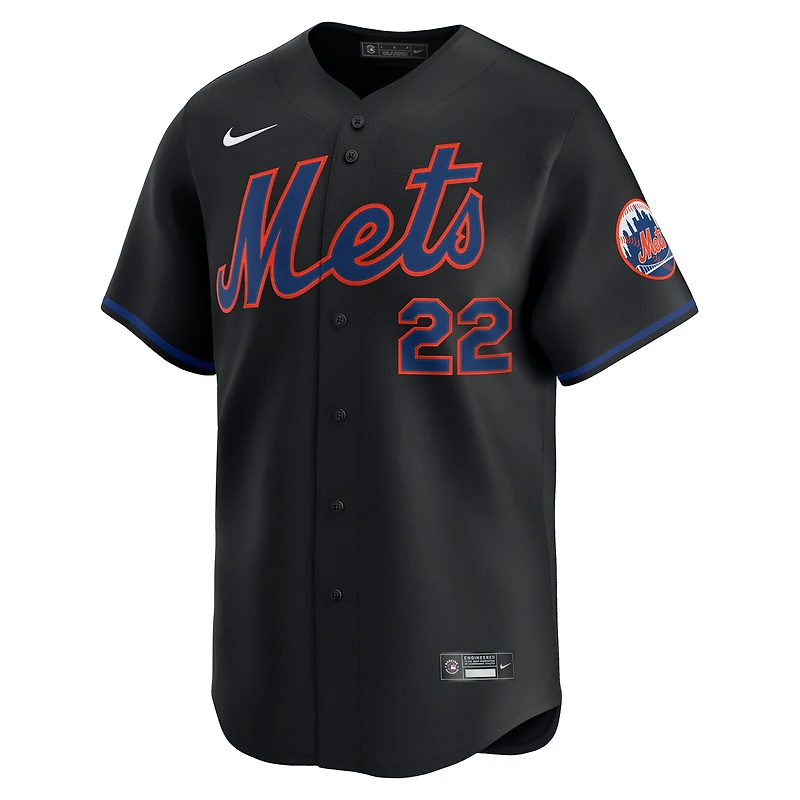 Maillot alternatif limité Nike Juan Soto noir pour homme, New York Mets