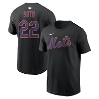 Men's Nike Juan Soto Black New York Mets Home Name & Number T-Shirt