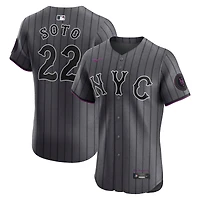 Men's Nike Juan Soto Gray New York Mets City Connect Elite Jersey