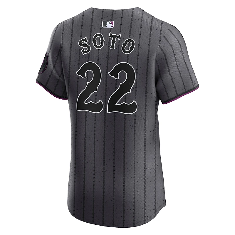 Men's Nike Juan Soto Gray New York Mets City Connect Elite Jersey
