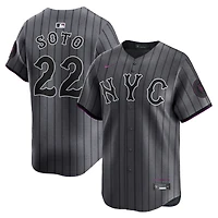 Men's Nike Juan Soto Gray New York Mets City Connect Limited Jersey