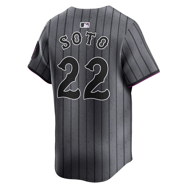 Men's Nike Juan Soto Gray New York Mets City Connect Limited Jersey