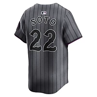 Men's Nike Juan Soto Gray New York Mets City Connect Limited Jersey