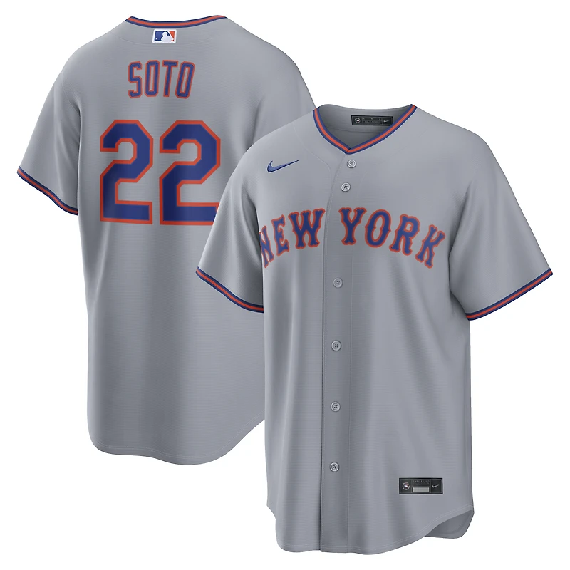 Maillot réplique Nike Juan Soto gris New York Mets pour homme
