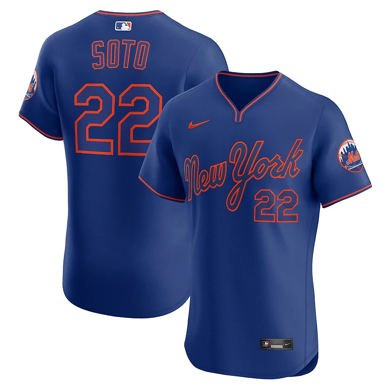 Men's Nike Juan Soto Royal New York Mets Alternate 2 Elite Jersey