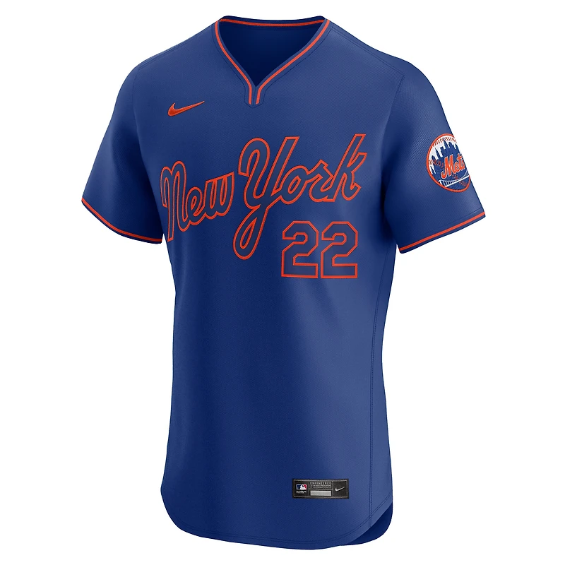 Maillot Nike Juan Soto Royal New York Mets Alternate 2 Elite pour homme