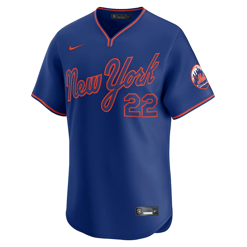 Maillot Nike Juan Soto Royal New York Mets pour homme, édition limitée