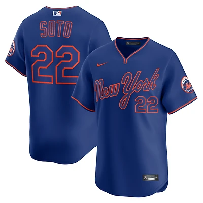 Maillot Nike Juan Soto Royal New York Mets pour homme, édition limitée