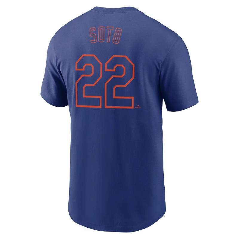 T-shirt Nike Juan Soto Royal New York Mets Fuse pour homme avec nom et numéro