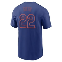 T-shirt Nike Juan Soto Royal New York Mets Fuse pour homme avec nom et numéro