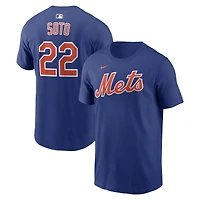 Men's Nike Juan Soto Royal New York Mets Name & Number T-Shirt