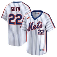 Maillot Nike Juan Soto blanc New York Mets Cooperstown Collection Limited 40e anniversaire