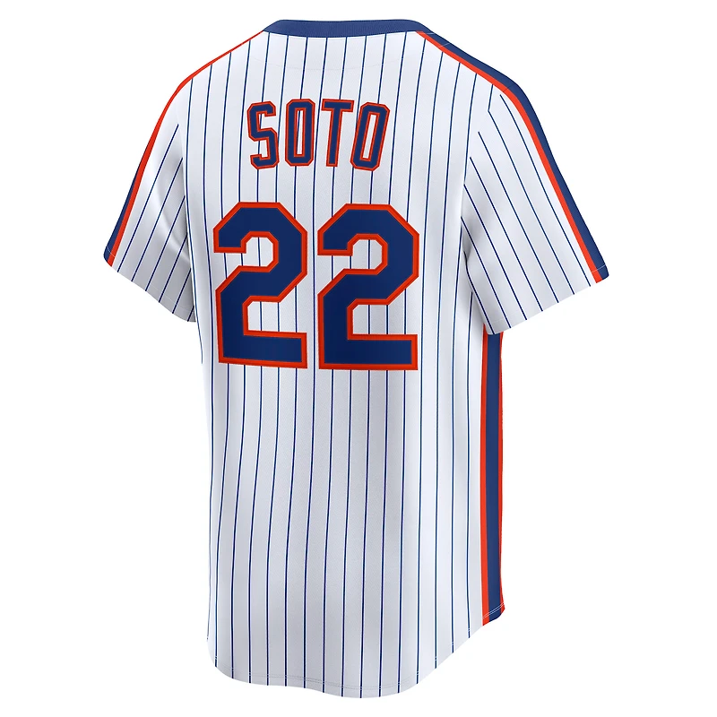 Men's Nike Juan Soto White New York Mets Cooperstown Collection Limited 40th Anniversary Jersey