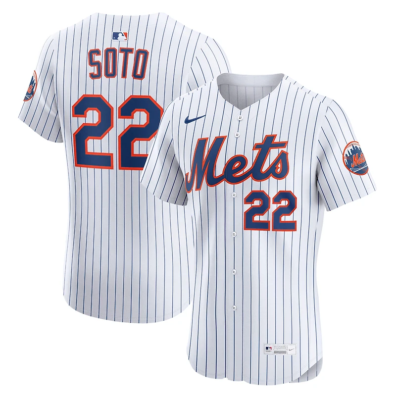 Men's Nike Juan Soto White New York Mets Home Elite Jersey