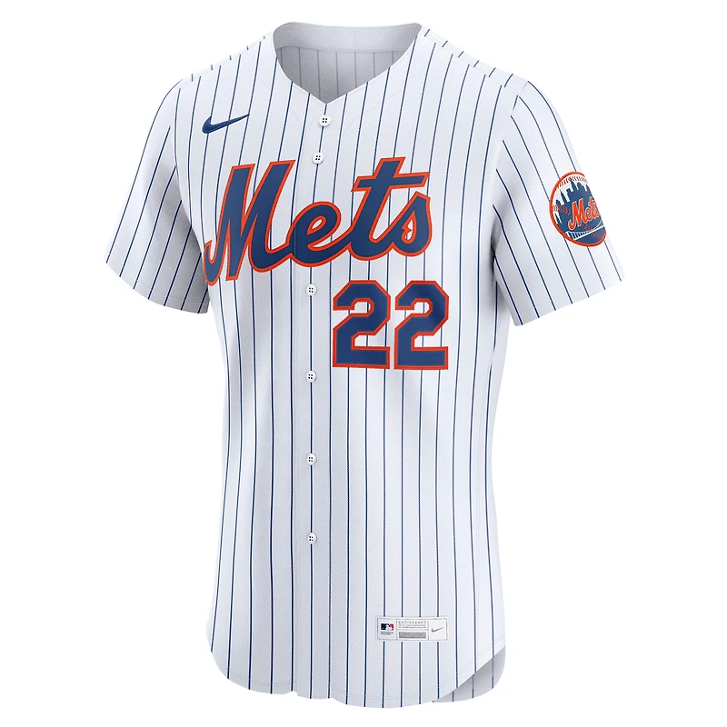 Maillot Nike Juan Soto blanc domicile élite des New York Mets pour homme