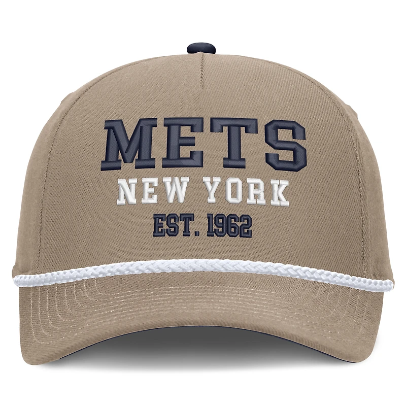 Casquette Nike kaki New York Mets pour homme, édition spéciale Fête des Pères, taille haute ajustable.