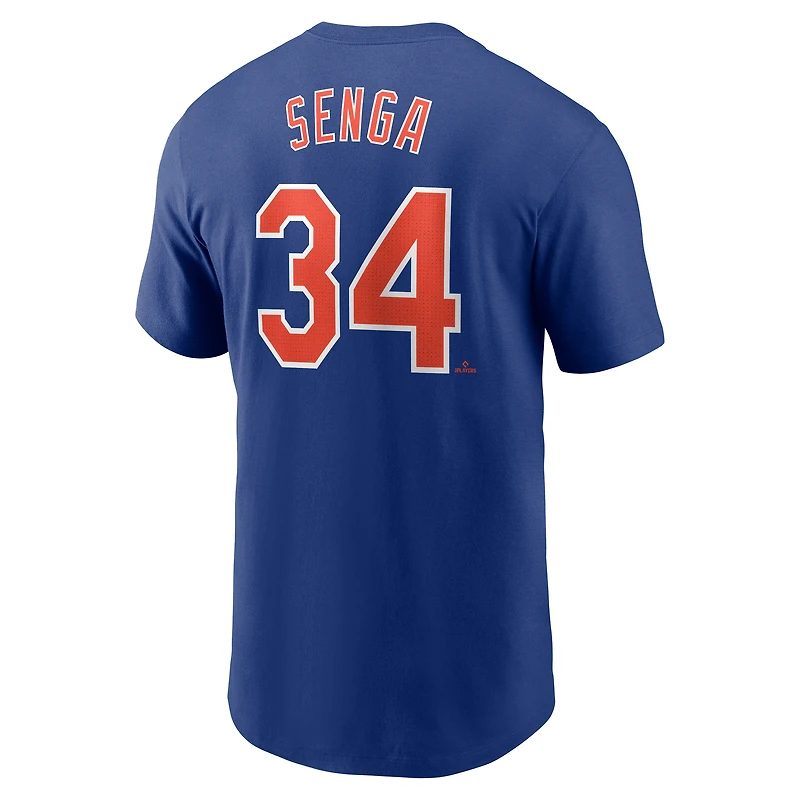 Men's Nike Kodai Senga Royal New York Mets Fuse Name & Number T-Shirt