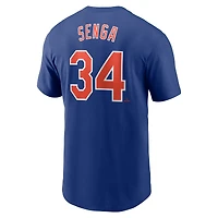 Men's Nike Kodai Senga Royal New York Mets Fuse Name & Number T-Shirt