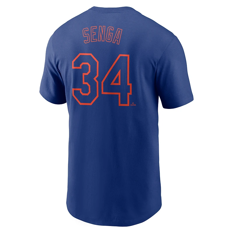 T-shirt Nike Kodai Senga Royal pour homme, avec nom et numéro Fuse des Mets de New York