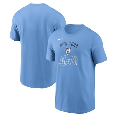 Men's Nike Light Blue New York Mets Early Innings Stack T-Shirt