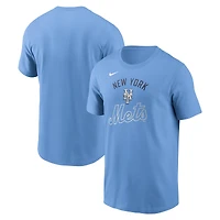 Men's Nike Light Blue New York Mets Early Innings Stack T-Shirt