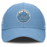 Casquette ajustable Nike Rise Dri-Fit bleu clair pour homme des Mets de New York