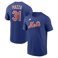 Men's Nike Mike Piazza Royal New York Mets Cooperstown Collection Name & Number T-Shirt