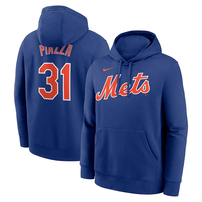Sweat à capuche Nike avec nom et numéro du club des Mets 4EW Mike Piazza V110793 SWTMENNUM NKDK-4EW-QL7-XC7 #3