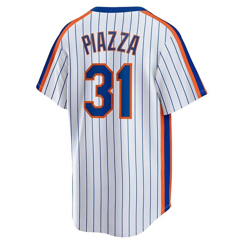 maillot Nike Mike Piazza pour homme, blanc, New York Mets, domicile, collection Cooperstown, de joueur