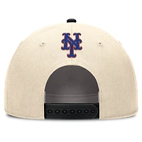 Men's Nike Natural/Black New York Mets Cooperstown Collection Rise Adjustable Hat