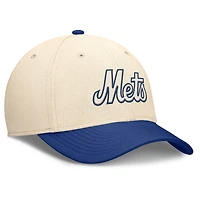 Casquette Nike Performance Flex Statement Rise pour homme, couleur naturelle/bleu royal des Mets de New York
