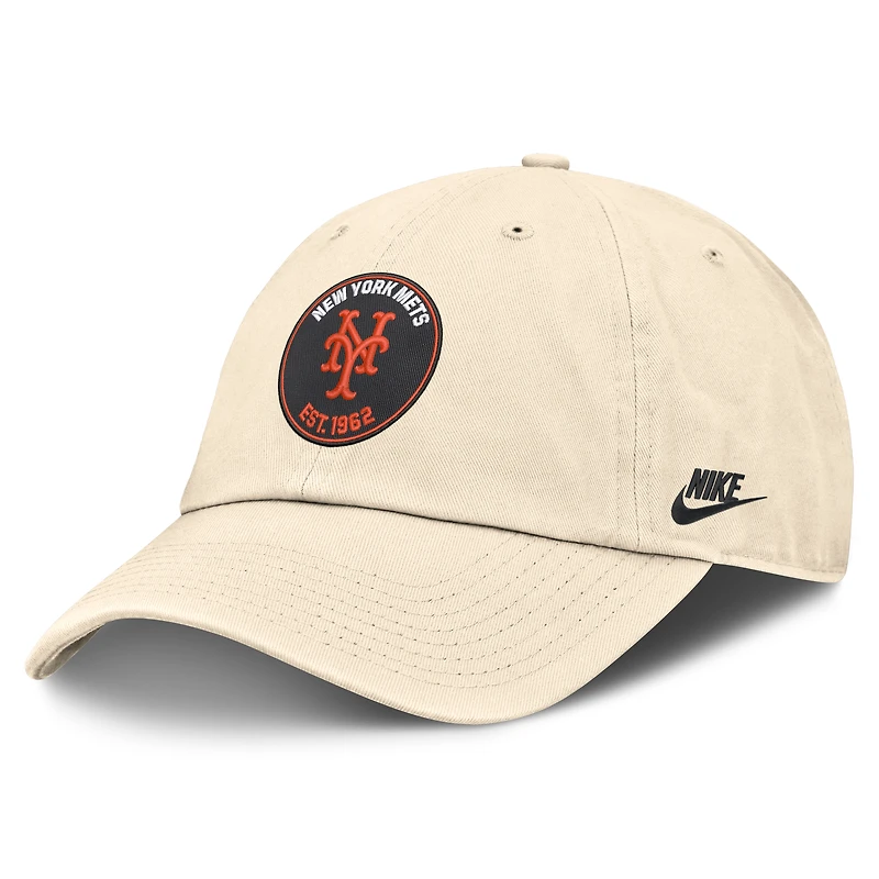 Men's Nike Natural New York Mets Cooperstown Collection Club Adjustable Hat