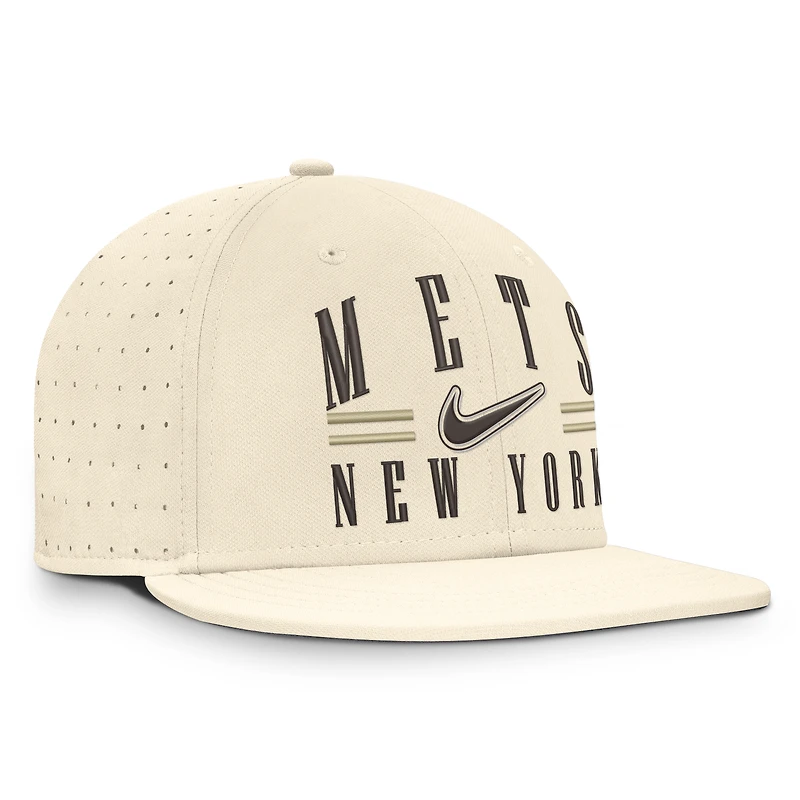 Men's Nike Natural New York Mets True Dri-FIT AeroBill Fitted Hat