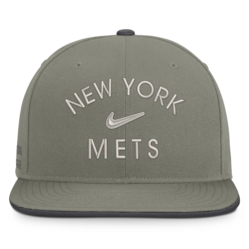Casquette snapback Nike Olive New York Mets Pro Dri-FIT pour homme