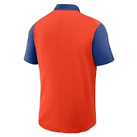 Men's Nike Orange/Royal New York Mets Cooperstown Collection Color-Block Victory Dri-FIT Polo