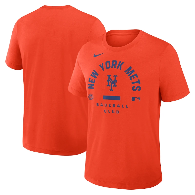 Men's Nike Royal New York Mets Authentic Collection Early Work Tri-Blend Dri-FIT T-Shirt