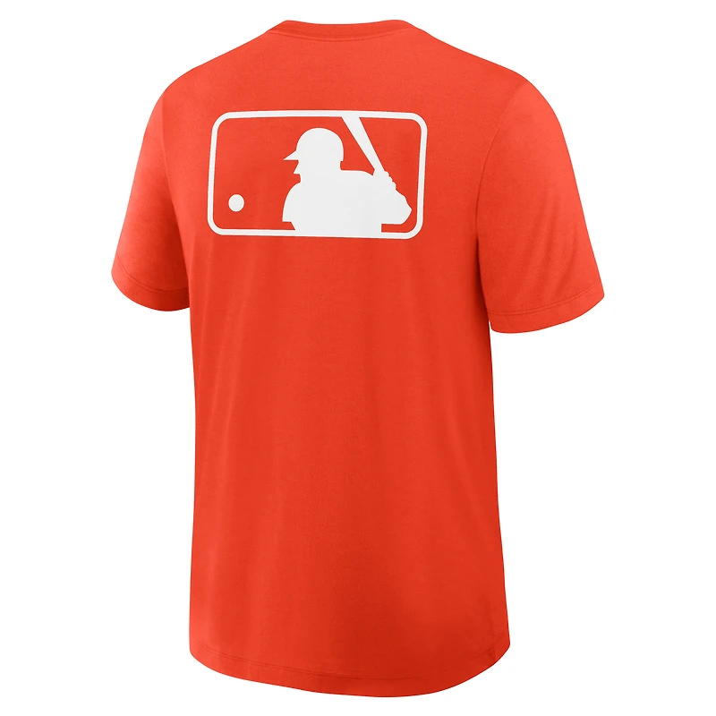 Men's Nike Orange New York Mets Authentic Collection Early Work Tri-Blend Dri-FIT T-Shirt