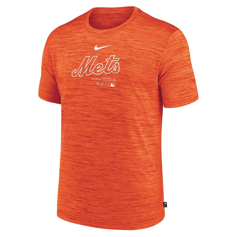 T-shirt Nike Royal New York Mets Authentic Collection Velocity Performance pour homme