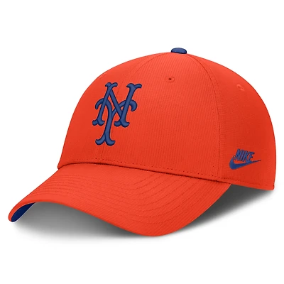 Casquette ajustable Nike orange New York Mets Cooperstown Club Dri-FIT pour homme