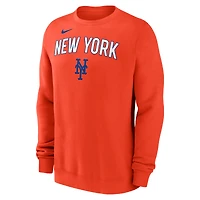 Men's Nike Orange New York Mets Pullover Sweatshirt