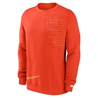 Sweat-shirt à enfiler Nike New York Mets Statement Ball Game Fleece orange pour homme