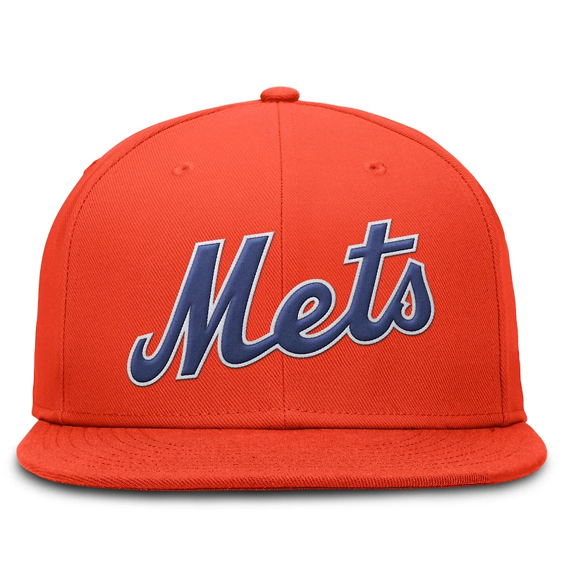 Casquette Nike orange New York Mets Wordmark Dri-FIT pour homme