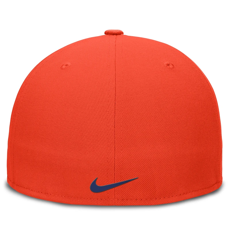 Casquette Nike orange New York Mets Wordmark Dri-FIT pour homme