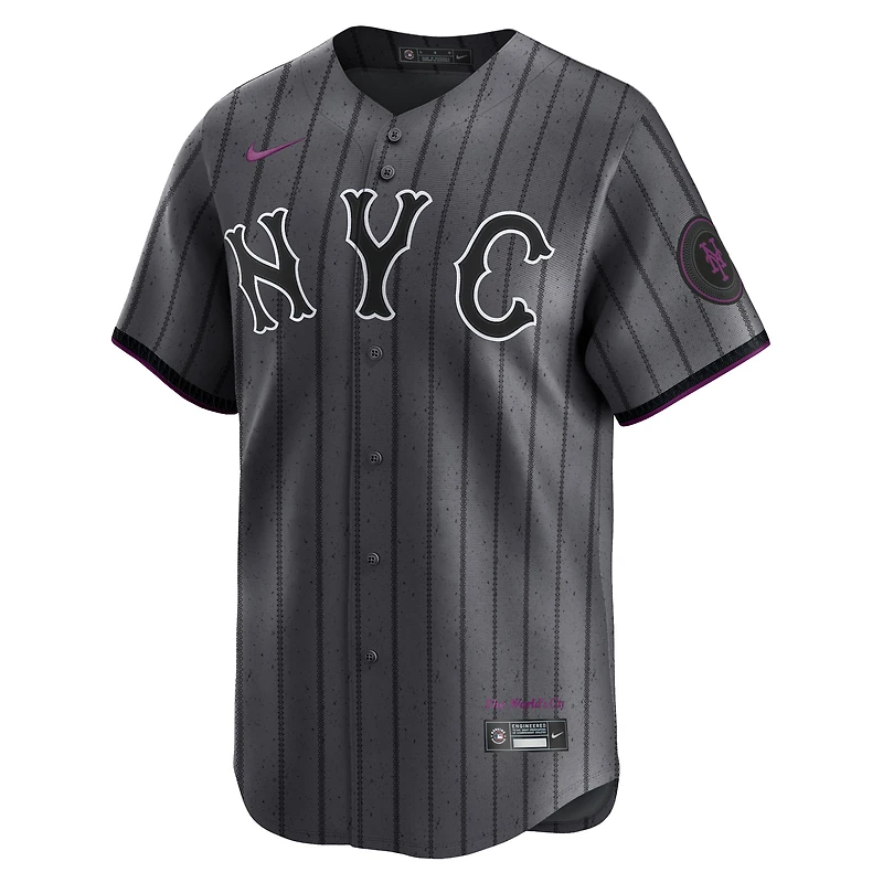 Men's Nike Pete Alonso Graphite New York Mets 2024 City Connect Limited Player Jersey