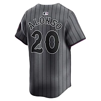 Maillot de joueur Nike Pete Alonso Graphite New York Mets 2024 City Connect Limited pour homme