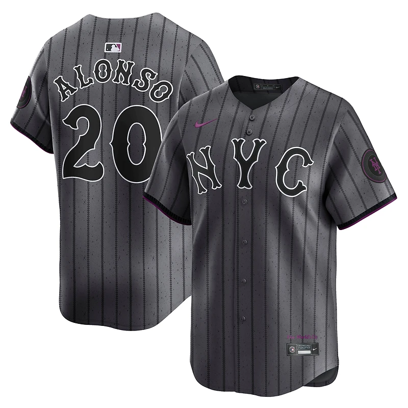 Men's Nike Pete Alonso Gray New York Mets City Connect Limited Jersey